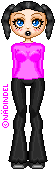 Name: Aubretia---This doll was a quickie, if you couldn't tell, but I like the color scheme. This is the first doll that I've decided to some other hairstyle with (other than the volleyball one) and I don't think it turned out too well :/ It's also my first doll on this base, but I'm sure there will be more. Base by Swiss Cheese Army.