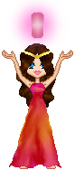 Name: Adelle---This doll was made as an experiment with gradients, and I think it turned out pretty good. I don't know why I decided to make the stone thing above her head, but meh. I guess the base sorta reminded me of that. The stone looks better on a white background. Angy Chan.