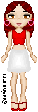 Name: Nicole---This is one of the first dolls that I ever made. She�s kinds 2-D but still cute, no? Base by Josie.