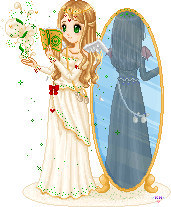 I don't know how the mirror effect was created, but this doll is just amazing. All the dolls at that site are. Another one that I highly recommend you visit. By Precious Pixels.