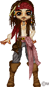I honor anybody who decides to make a Jack Sparrow doll because they're so detailed, and this was an admirable success. By Whimsical Witch